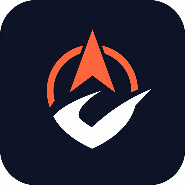 UnaScout compass and check mark logo